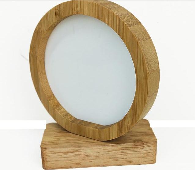 thermal transfer photo frame 4 styles bamboo crafts sublimation blank picture rahmen for Christmas gifts Desktop Decoration H260306