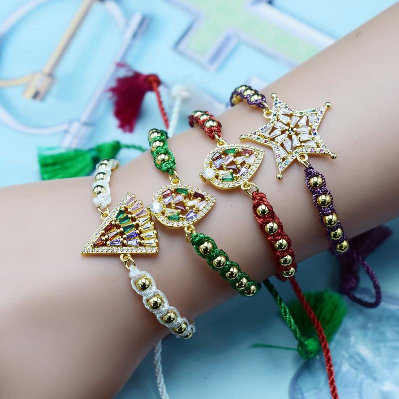 Multi Paved CZ Zircon Water Drop Star Charm Bracelet Steel Beads Braided Tassel Bracelets for Women Jewelry Pulseira Feminina
Multi Paved CZ Zircon Water Drop Star Charm Bracelet Steel Beads Braided Tassel Bracelets for Women Jewelry Pulseira Feminina