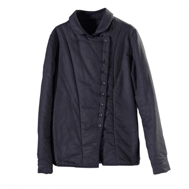 Spring Autumn Thickened Warm Lapel Cotton-padded Shirt Outdoor Camping Large Size Women's Clothing New Artistic Tops, Black
Spring Autumn Thickened Warm Lapel Cotton-padded Shirt Outdoor Camping Large Size Women's Clothing New Artistic Tops, Black