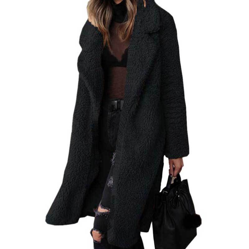 Autumn Long Teddy Coat Women Faux Fur Coat Female Plus Size Warm Women Winter Coats Fur Jacket Female Plush Overcoat Outwear