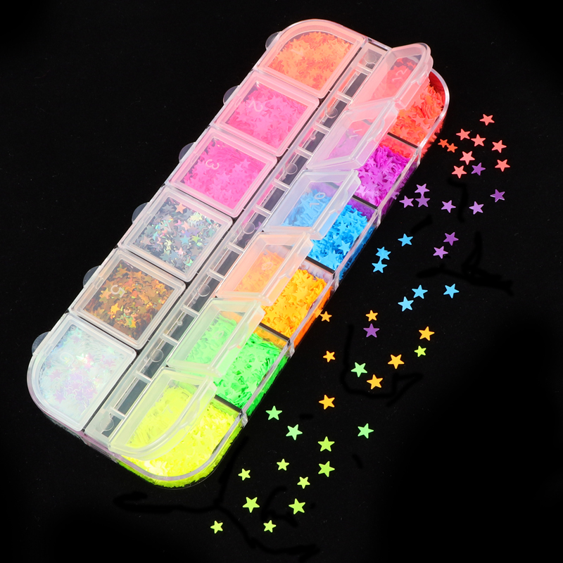 Fluorescence Sparkly Stars Butterfly Heart Nail Sequins Paillette Mixed Colors Nail Glitter 3D Flakes Slices Art Accessories
Fluorescence Sparkly Stars Butterfly Heart Nail Sequins Paillette Mixed Colors Nail Glitter 3D Flakes Slices Art Accessories