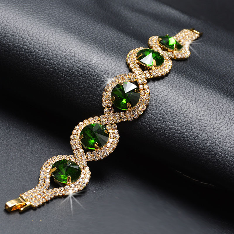MOONROCY CZ Bracelet Gold Color Green Crystal CZ Round Simple Party Trendy Vintage Jewelry for Women Gift Wholesale Dropshipping
MOONROCY CZ Bracelet Gold Color Green Crystal CZ Round Simple Party Trendy Vintage Jewelry for Women Gift Wholesale Dropshipping