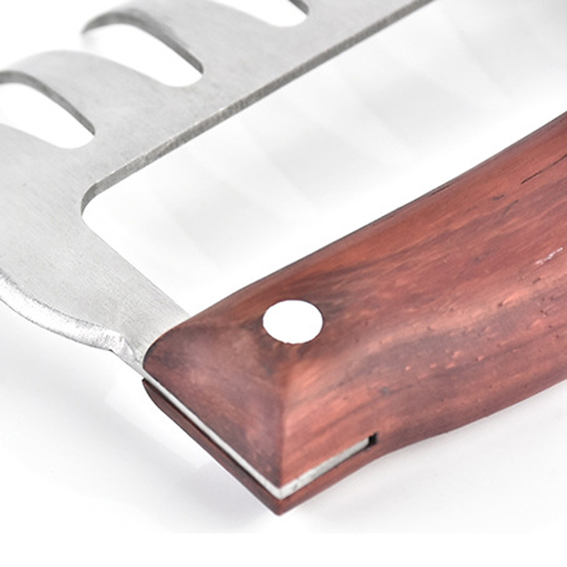 Metal Meat Claws Stainless Steel Meat Forks With Wooden Handle Durable BBQ Meat Shredder Claws Kitchen Barbecue Tool Garras De Carne