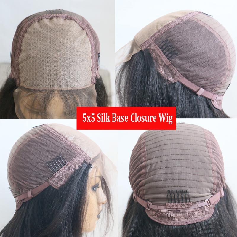 Lace Wigs Hesperis Brown Highlight Bob Human Hair Short Brazilian Remy Pu 5x5 Closure Cut For Black Women