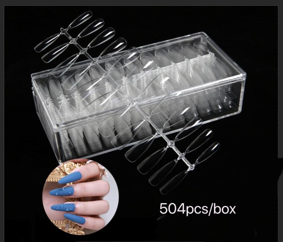 504pcs Rounded Square False Nail Tips Manicure Fake Nail Tips ABS Artificial Art Decorations, Long trans
504pcs Rounded Square False Nail Tips Manicure Fake Nail Tips ABS Artificial Art Decorations, Long trans