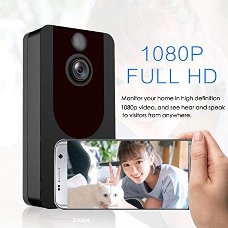 V7 HD 1080P Smart WiFi Video Doorbell Camera Visual Intercom Night View IP Door Bell Wireless Security Camera
