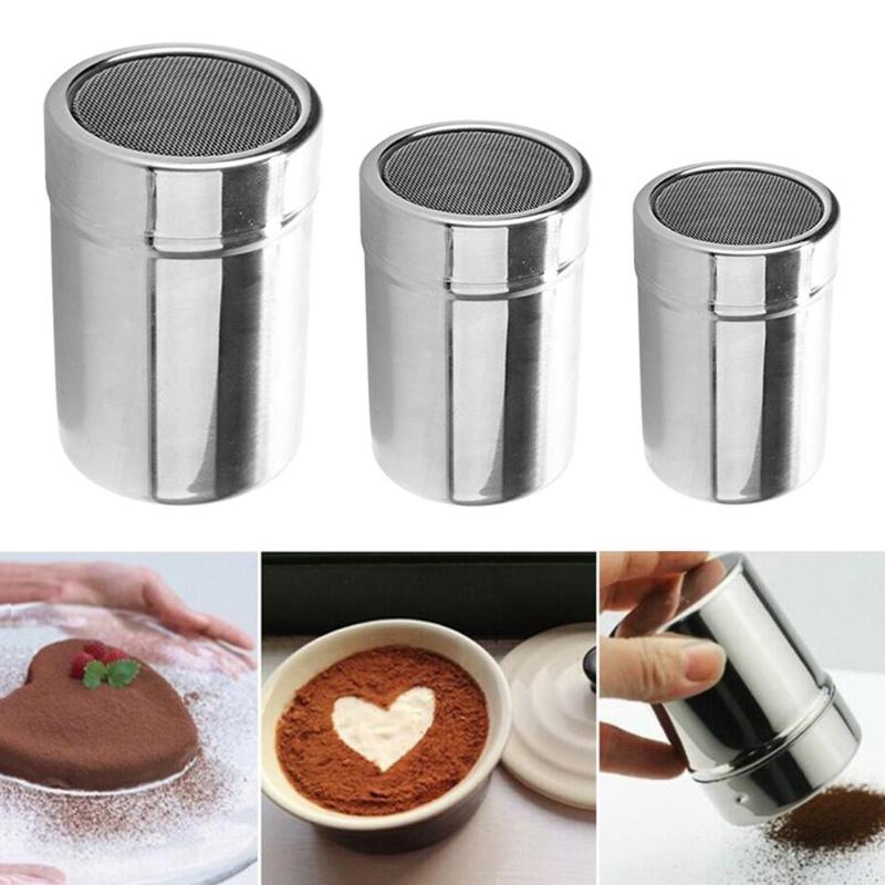 Sifter with Lid Stainless Steel Chocolate Shaker Fine Mesh Shaker Icing Sugar Cocoa Sprayer Baking Tools
Sifter with Lid Stainless Steel Chocolate Shaker Fine Mesh Shaker Icing Sugar Cocoa Sprayer Baking Tools