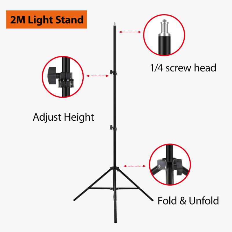 79in 2M Light Stand Tripod With 1/4 Screw Head For Photo Studio Softbox Video Flash Umbrellas Reflector Ring lamp Light
79in 2M Light Stand Tripod With 1/4 Screw Head For Photo Studio Softbox Video Flash Umbrellas Reflector Ring lamp Light