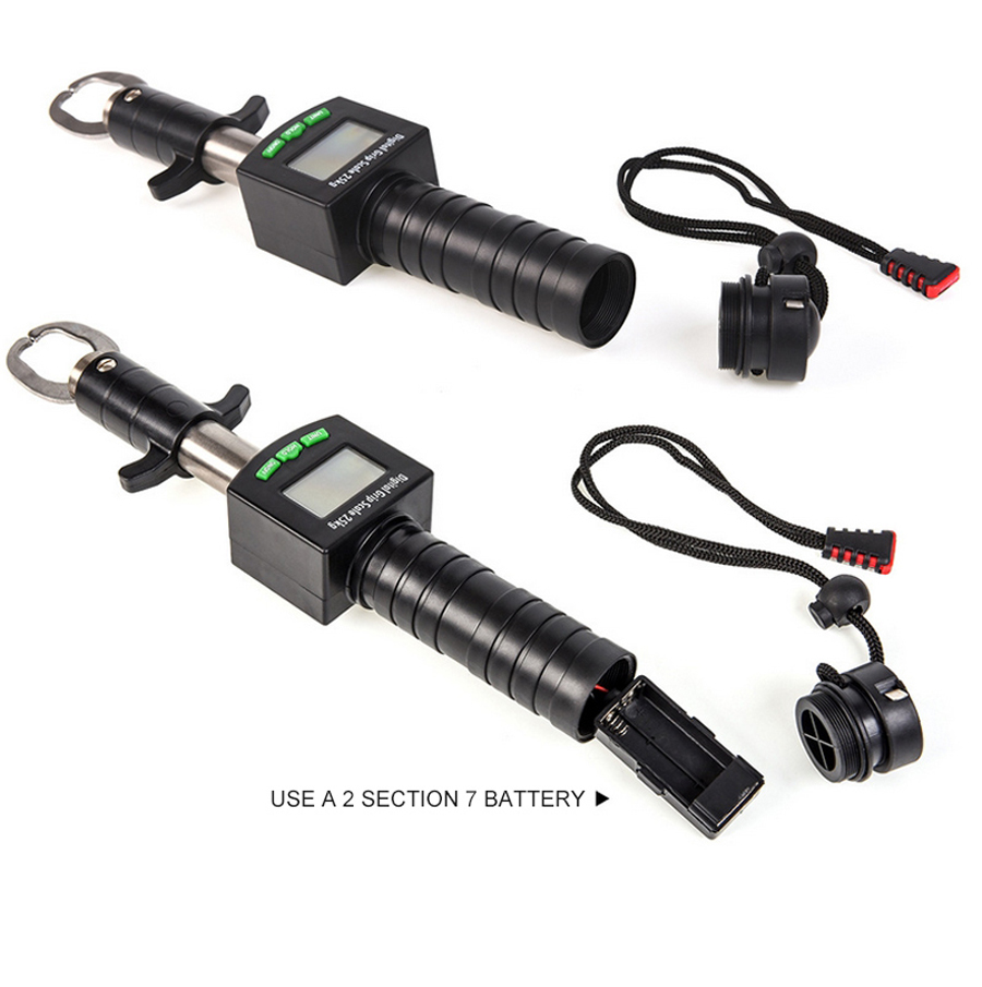Digital Electronic Display Sea Fishing Grip with Weight Ruler Stainless Steel Clip Control Catcher Fish Tool Gripper Grabber291T
