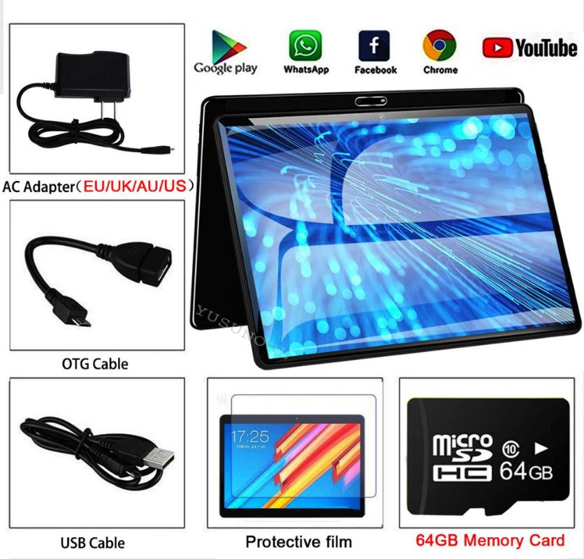 Newest Design Free Shipping 2.5D TP Dual Glass 10 inch android 9.0 tablet IPS Screen Dual SIM Card Play Store GPS Tablet 10 10.1, White
Newest Design Free Shipping 2.5D TP Dual Glass 10 inch android 9.0 tablet IPS Screen Dual SIM Card Play Store GPS Tablet 10 10.1, White