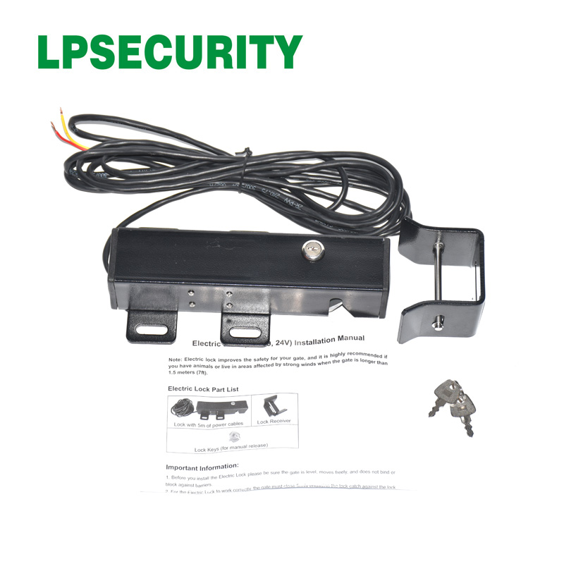 Automatic Electric Gate Lock for DC 24V 12V Swing Gate Opener Operator System Device Safe Security Lock
Automatic Electric Gate Lock for DC 24V 12V Swing Gate Opener Operator System Device Safe Security Lock