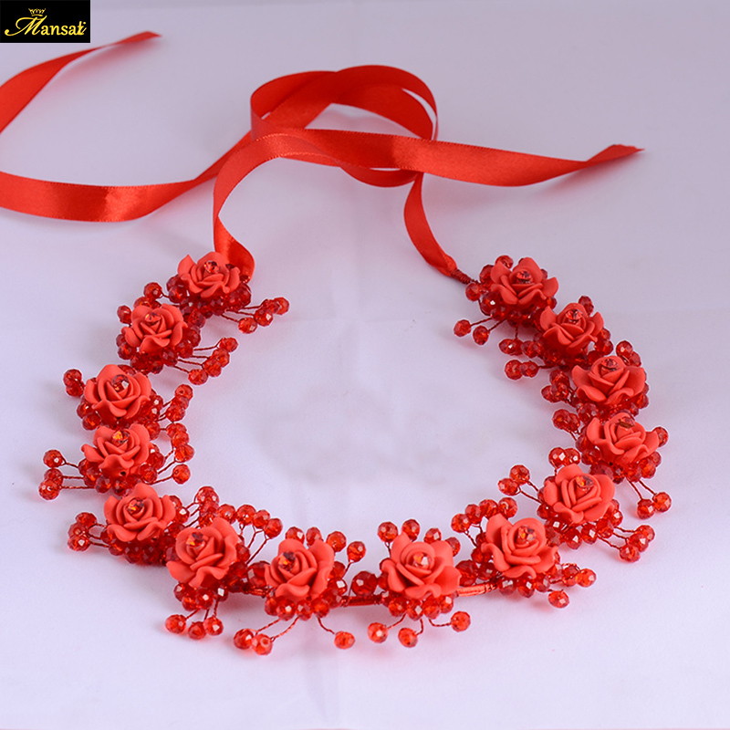 Bridal Wedding Hair Accessories Ornaments Flower Girl Headband Crown for Girls Birthday Crystal Tiara Floral Jewelry Headpiece Y200807