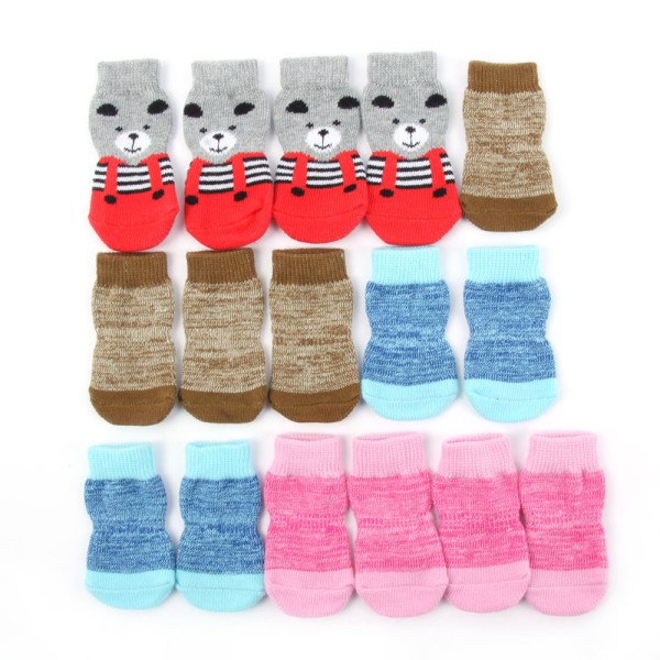 4pcs /Lot Pet Small Dog Winter Warm Soft Socks Anti-slip Cotton Knit Socks Skid Bottom Winter Shoes for Pets Dog Accessories, Red
4pcs /Lot Pet Small Dog Winter Warm Soft Socks Anti-slip Cotton Knit Socks Skid Bottom Winter Shoes for Pets Dog Accessories, Red