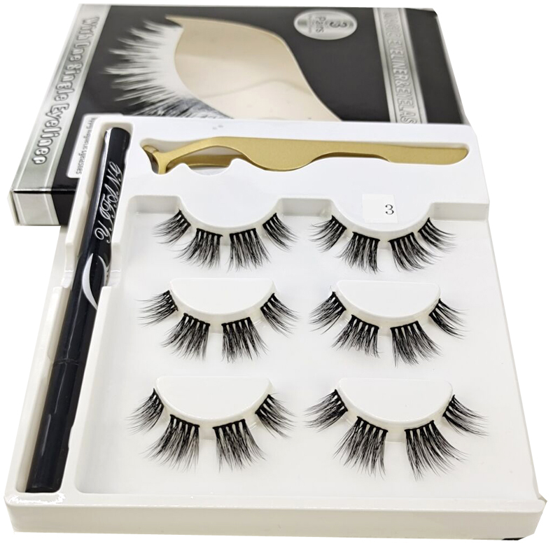 NEW 4 segments 3 pair eyelashes set No glue Easy to wear Natural 3D Eye Lashes Sticky Eyeliner Mascara Set Self-adhesive Eyelash
NEW 4 segments 3 pair eyelashes set No glue Easy to wear Natural 3D Eye Lashes Sticky Eyeliner Mascara Set Self-adhesive Eyelash