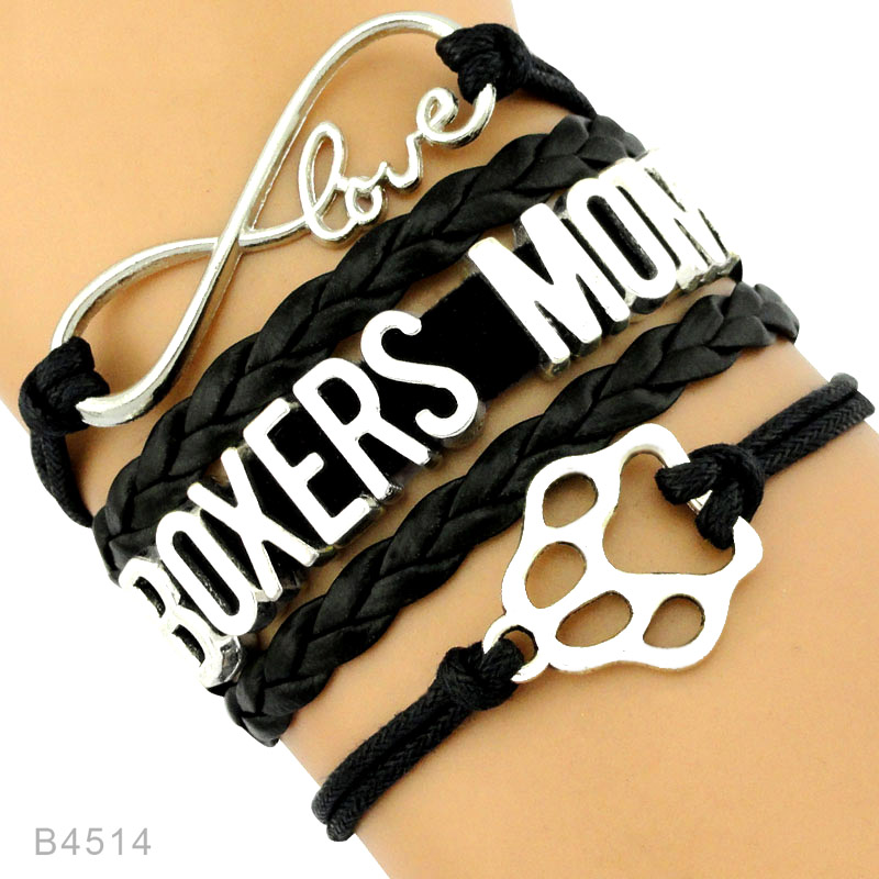 Infinity Love Dog Lover Moms Boston Terrier Weimaraners Boxer St Bernard Grey Hound Newfoundland Dog Bracelets For Women
Infinity Love Dog Lover Moms Boston Terrier Weimaraners Boxer St Bernard Grey Hound Newfoundland Dog Bracelets For Women