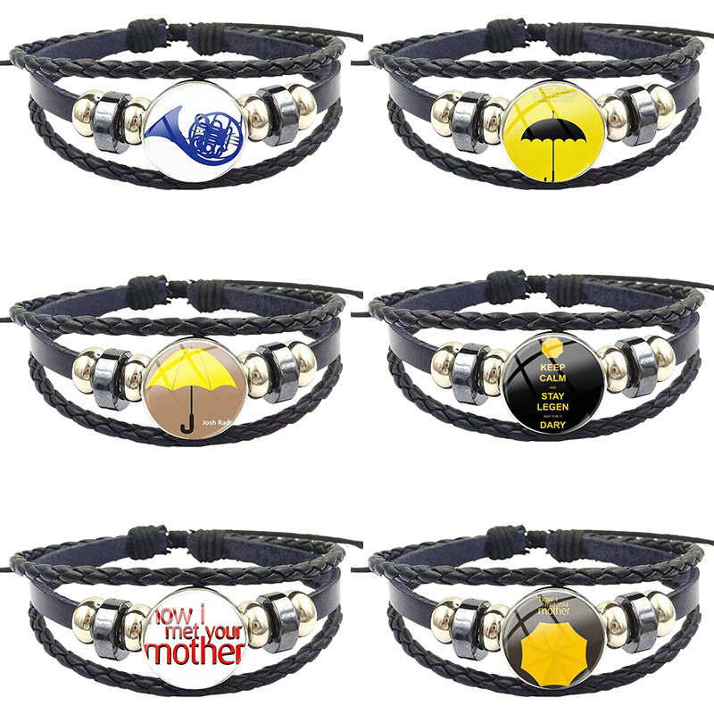 For Girls Gift Cheap Fashion Jewelry Black Leather Bracelet Bangle Glass Cabochon How I Met Your Mother Umbrella Yellow
For Girls Gift Cheap Fashion Jewelry Black Leather Bracelet Bangle Glass Cabochon How I Met Your Mother Umbrella Yellow