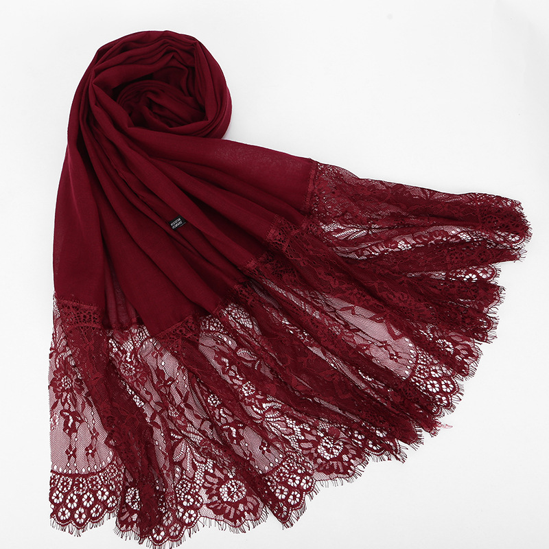 2020 Spring Summer Long Dark Red Black Pink Plain TR Cotton Hijab Scarf Stole Women Ladies Lace Floral Headband Scarves
2020 Spring Summer Long Dark Red Black Pink Plain TR Cotton Hijab Scarf Stole Women Ladies Lace Floral Headband Scarves