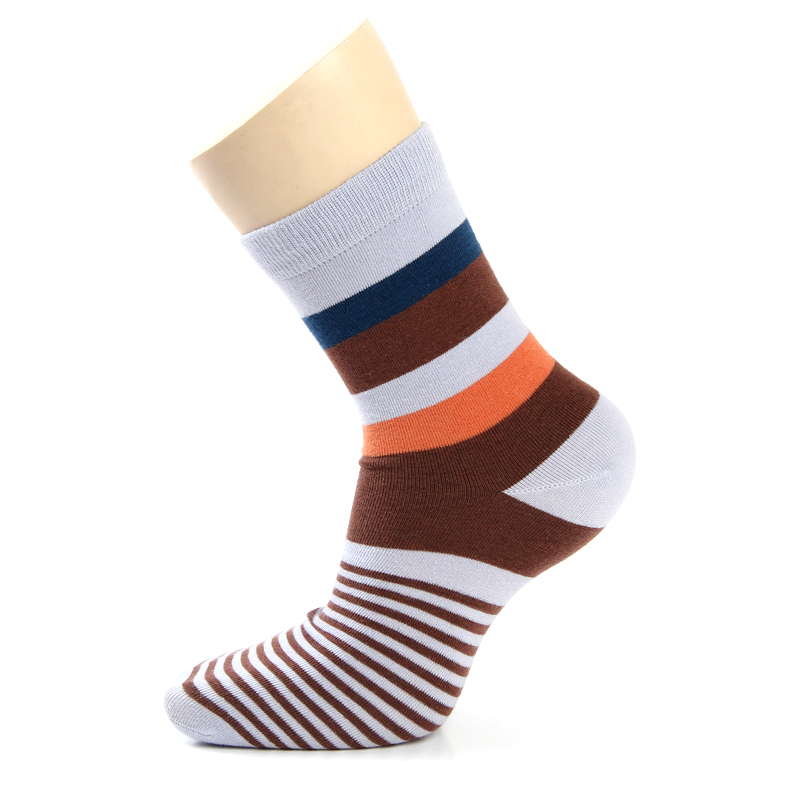 5 Pair/Lot Cotton Men's Socks Colorful Stripe Socks Fashions Compression Happy Crew Socks Men Big Size 39-45 200924