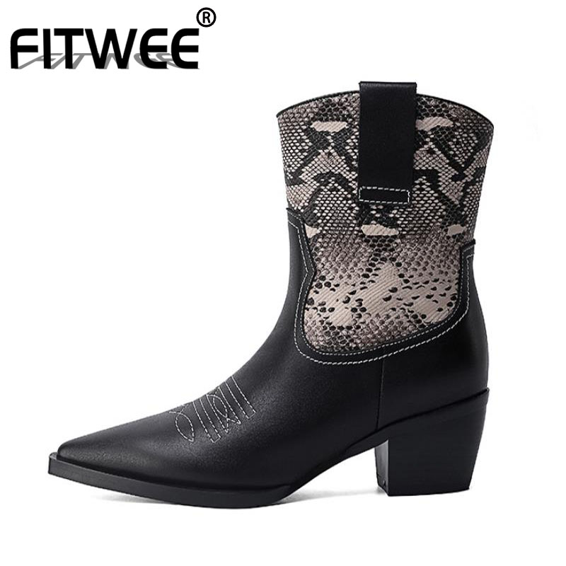 FITWEE Genuine Leather Women Boots Sexy Pointed Toe Thick Heel Winter Shoes Woman Warm Short Boot Office Footwear Size 34-40, Black
FITWEE Genuine Leather Women Boots Sexy Pointed Toe Thick Heel Winter Shoes Woman Warm Short Boot Office Footwear Size 34-40, Black