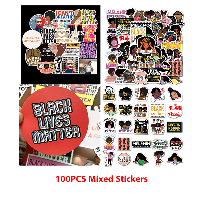 Pack of 100Pcs Mixed Motivational Stickers Black Girl Melanin Poppin And Black Lives Matter Stickers Waterproof Sticker For Notebook Skatebo
Pack of 100Pcs Mixed Motivational Stickers Black Girl Melanin Poppin And Black Lives Matter Stickers Waterproof Sticker For Notebook Skatebo