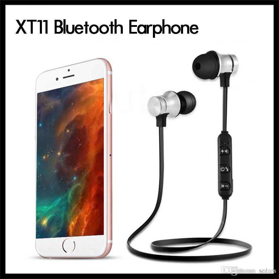 

XT11 Bluetooth Headphones Wireless Sport Earphones Headset BT 4.2 with Mic MP3 Earbud For iPhone LG Smartphones with Retail Box, Gold
