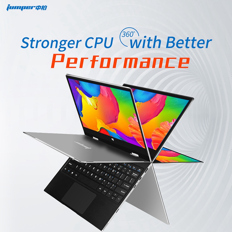 

Jumper EZbook X1 Laptop 11.6 inch Touchsn 360Degree Rotate N3450 Quad Core 6GB+128GB Windows 10 OS Notebook, Black