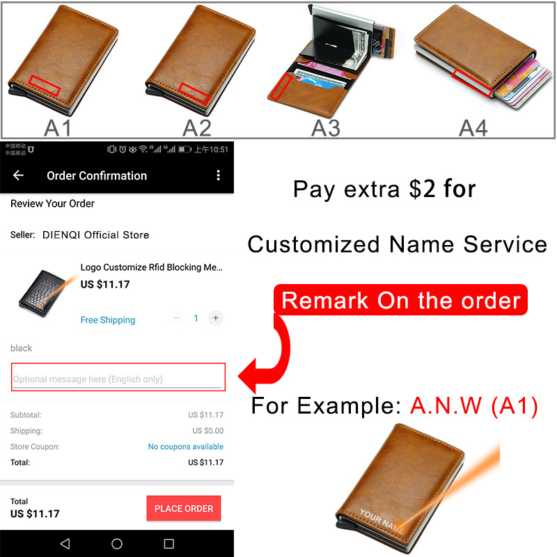 Carbon Fiber Men Credit Card Holder Double Wallet Anti Rfid Security Metal Leather Cardholder Pocket Business Bank Creditcard LJ200914