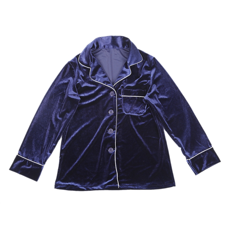Women'S Soft Pajamas Sets 2-Piece Long Sleeve Button Down Home Clothing, Navy