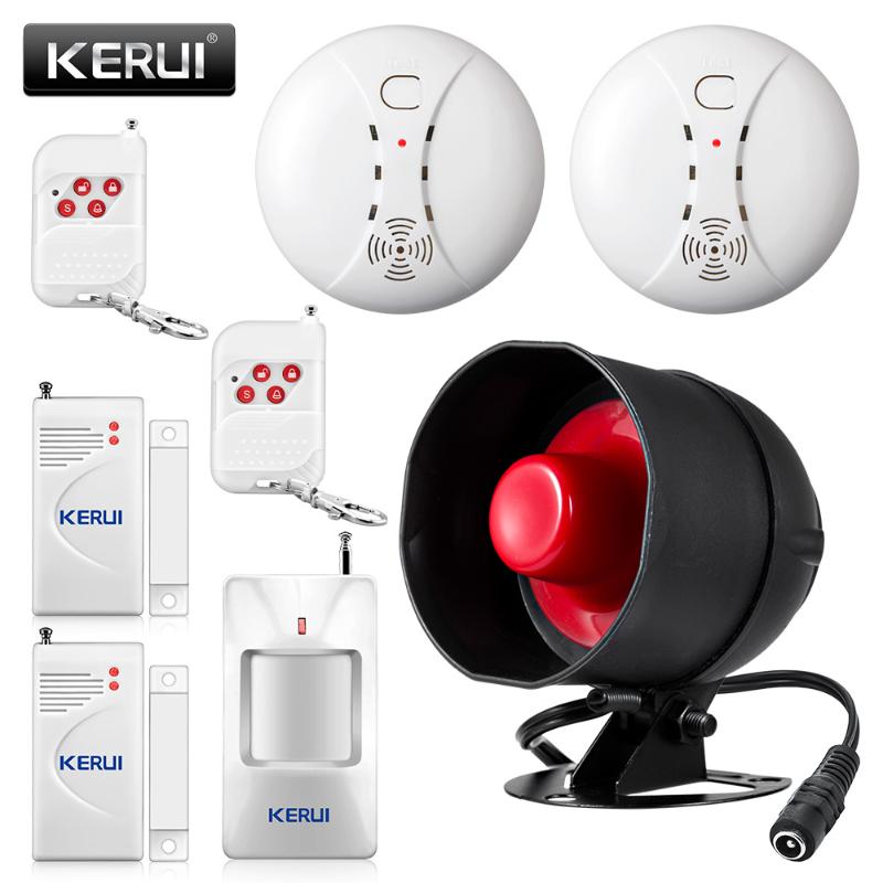 

KERUI Wireless Cheap Burglar Home Security Alarm System 100dB Siren Speaker Remote Motion Window Door Fire Smoke Detector DIYKit