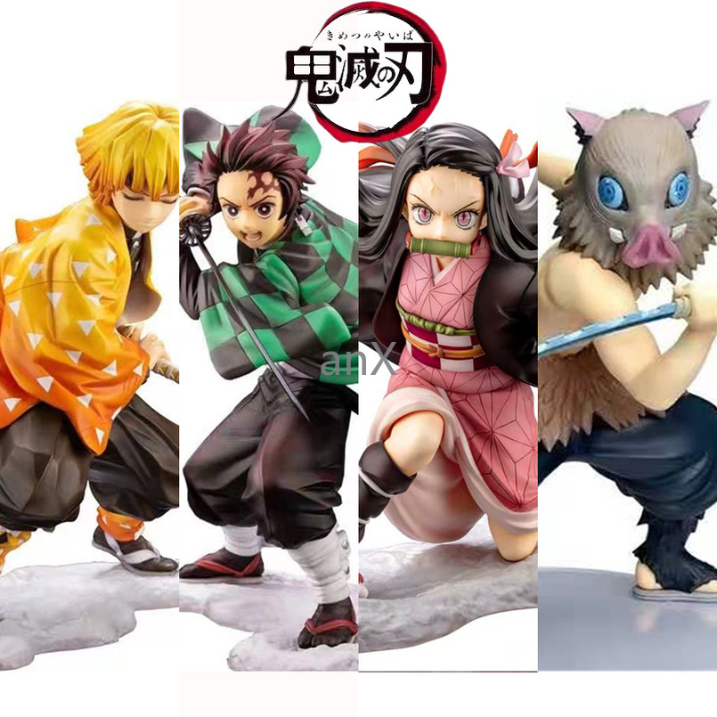 

Anime 16CM Demon Slayer Kimetsu no Yaiba figure Kamado Tanjirou Action Figure Agatsuma Zenitsu Nezuko Warrior PVC Model Toys, 3pcs set box