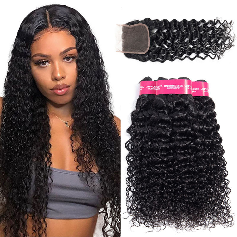 Malaysian Water Wave Virgin Hair 3 Bundles With Closure Unprocessed Wet And Wavy Malaysian Human Hair Extensions With 4x4 Lace Closure, Three part
Malaysian Water Wave Virgin Hair 3 Bundles With Closure Unprocessed Wet And Wavy Malaysian Human Hair Extensions With 4x4 Lace Closure, Three part