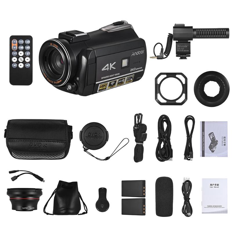 Andoer AC3 4K UHD Portable Digital Video Camera Camcorder DV Recorder 30X Zoom WiFi Connection 3.1 Inch IPS LCD Touchscreen, As pic
Andoer AC3 4K UHD Portable Digital Video Camera Camcorder DV Recorder 30X Zoom WiFi Connection 3.1 Inch IPS LCD Touchscreen, As pic