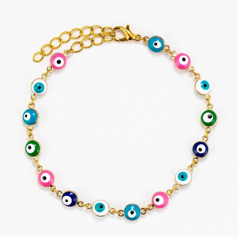 Charm Bracelet Eye of Jewelry Luck Colored Bead Bracelet Anklet Oil Drop Eye Beaded Chain Adjustable
Charm Bracelet Eye of Jewelry Luck Colored Bead Bracelet Anklet Oil Drop Eye Beaded Chain Adjustable