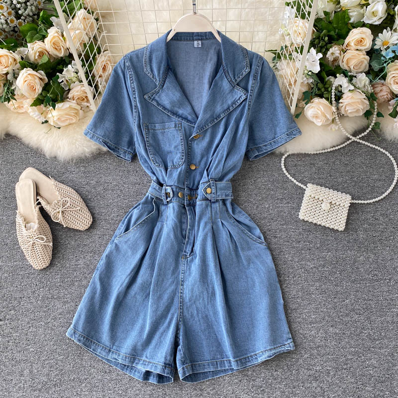 Denim Jumpsuit Women 2020 Summer New Denim Tooling Wide Leg Jumpsuit Fashionable, Blue
Denim Jumpsuit Women 2020 Summer New Denim Tooling Wide Leg Jumpsuit Fashionable, Blue