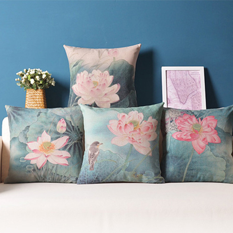 Cushion Cover Lotus Green Pink Flower Cushion covers Home Decoration 45*45cm Pillow Covers Living Room Sofa Throw Pillow Cases, Y0781b
Cushion Cover Lotus Green Pink Flower Cushion covers Home Decoration 45*45cm Pillow Covers Living Room Sofa Throw Pillow Cases, Y0781b