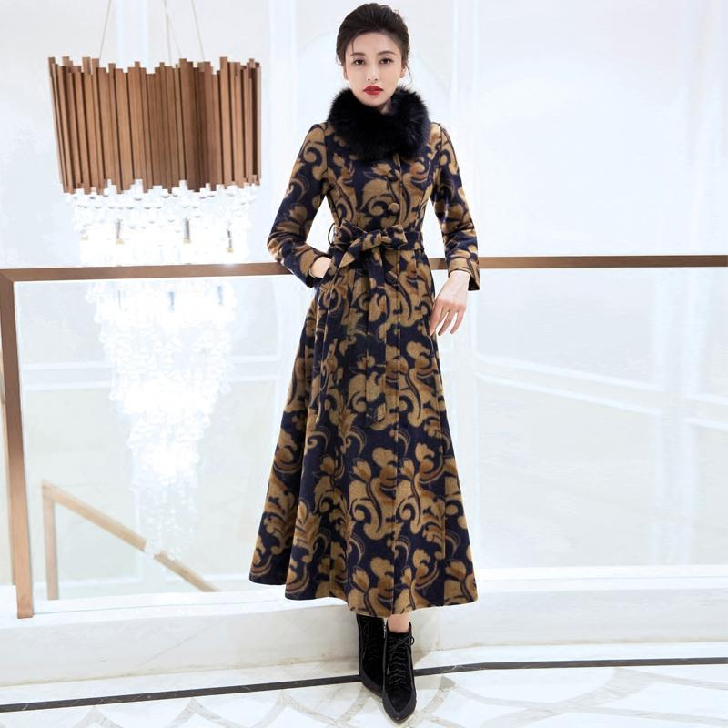 2020 Autumn Winter Women Plus Size Print Long Woolen Coat With Faux Fur Collar Female Casual Slim Warm Wool Overcoats T221, Rose red
2020 Autumn Winter Women Plus Size Print Long Woolen Coat With Faux Fur Collar Female Casual Slim Warm Wool Overcoats T221, Rose red
