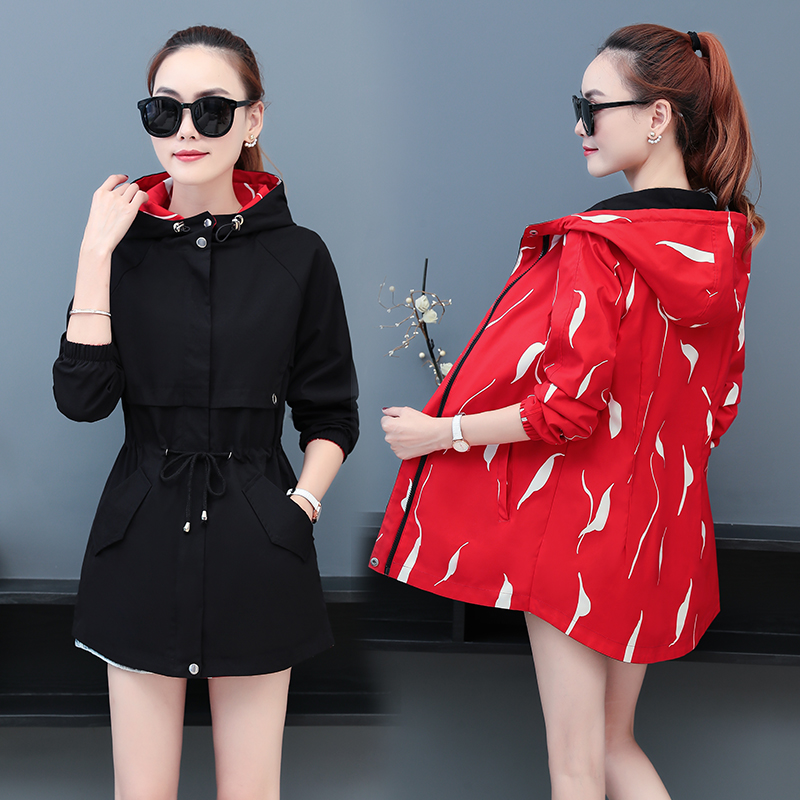 2020 spring new plus size jacket women Hooded fashion Double-sided wear windbreaker women Loose outwear ladies jacket 4XL D3410, Black
2020 spring new plus size jacket women Hooded fashion Double-sided wear windbreaker women Loose outwear ladies jacket 4XL D3410, Black