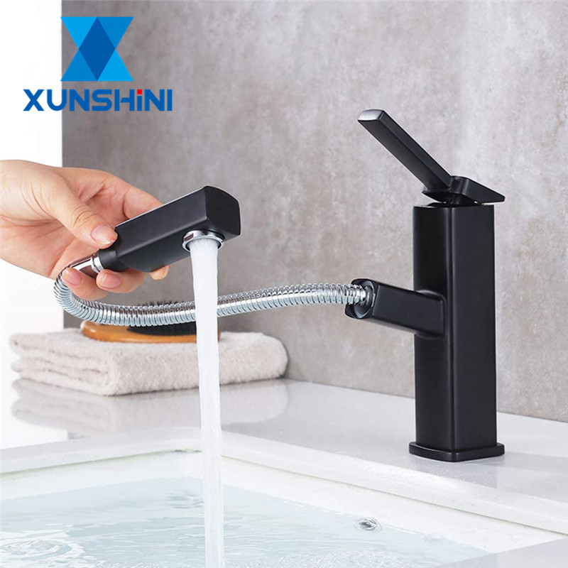 XUNSHINI Pull Out Brass Bathroom Sink Faucet Kitchen Basin Hot&Cold Mixer Tap Pull Down Vessel Sink Faucet With Rotating Spout
XUNSHINI Pull Out Brass Bathroom Sink Faucet Kitchen Basin Hot&Cold Mixer Tap Pull Down Vessel Sink Faucet With Rotating Spout