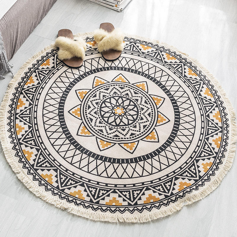 Mandala Retro Cotton Linen Round Carpet for Living Room Modern Bedroom Anti Slip Round Rugs With Tassel Floor Home Boho Carpet
Mandala Retro Cotton Linen Round Carpet for Living Room Modern Bedroom Anti Slip Round Rugs With Tassel Floor Home Boho Carpet