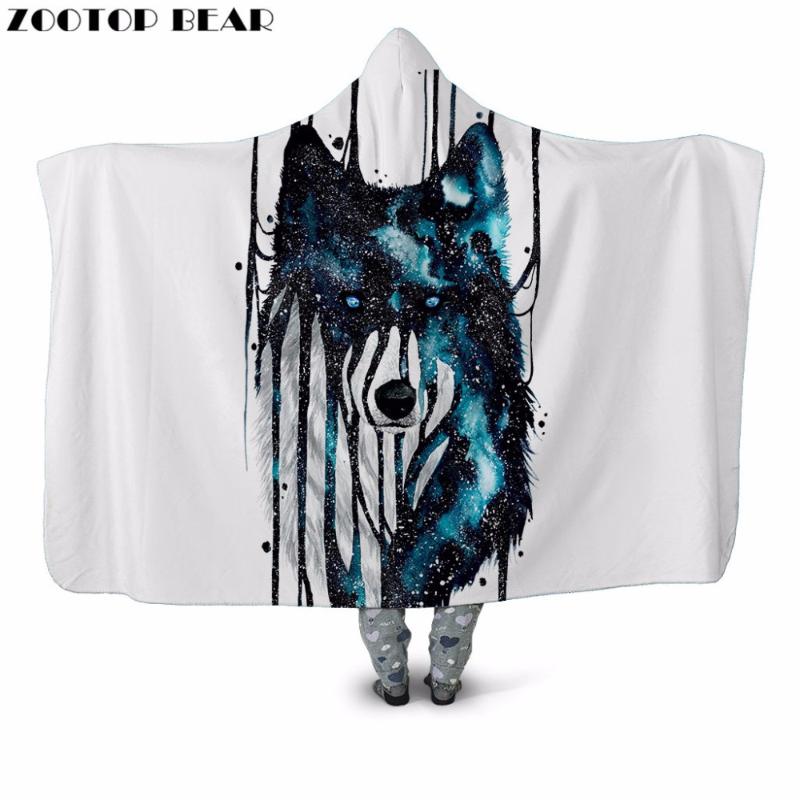 Galaxy Wolf Head 3D Printed Plush Hooded Blanket for Adult Youth Warm Wearable Couch Fleece Throw Blanket Home Office Washable
Galaxy Wolf Head 3D Printed Plush Hooded Blanket for Adult Youth Warm Wearable Couch Fleece Throw Blanket Home Office Washable