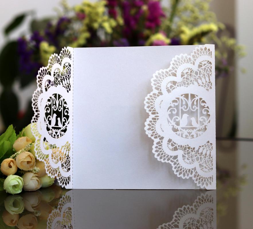 Laser Cut Love Bird White Wedding Invitation Card Hollow Lace Flower Square Invitation Cards
Laser Cut Love Bird White Wedding Invitation Card Hollow Lace Flower Square Invitation Cards