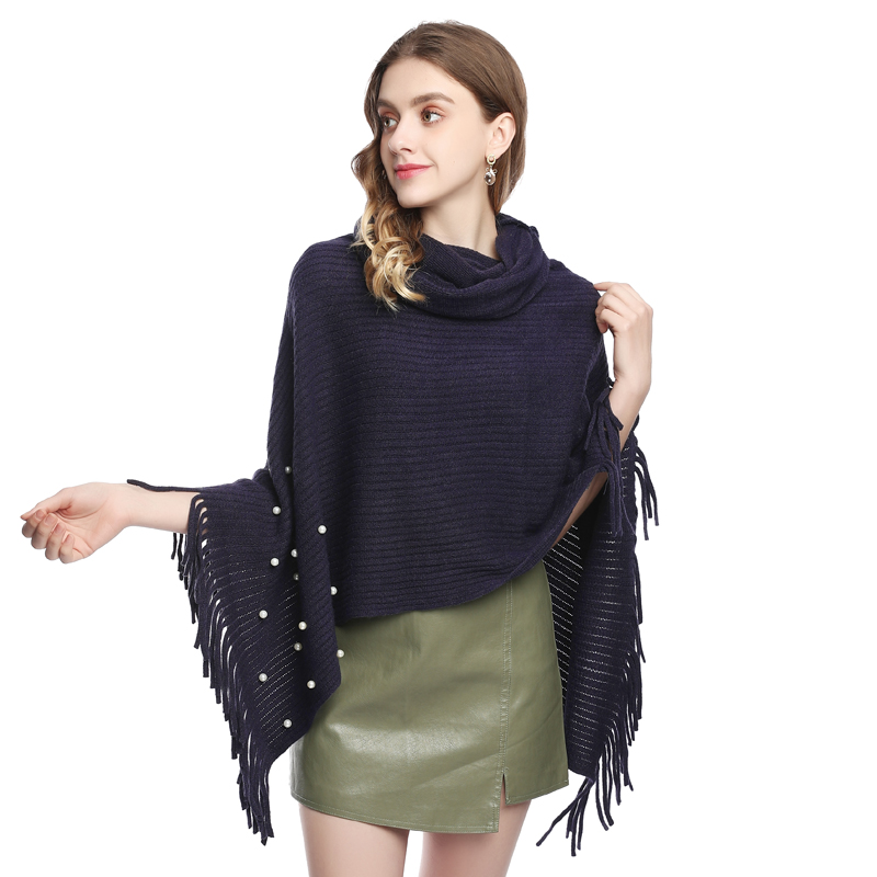 Women Winter Knitted Poncho Fashion Tassels Cape Femme Pearl Decorate Cardigans Autumn Sleeveless Sweater Ladies Outdoor Coat
Women Winter Knitted Poncho Fashion Tassels Cape Femme Pearl Decorate Cardigans Autumn Sleeveless Sweater Ladies Outdoor Coat
