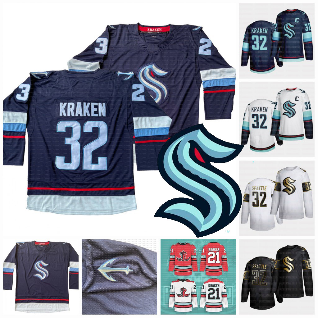Seattle Kraken 2021 Ice Hockey Jersey 32th New Team Custom Home Road Jersey Any Nunber Any Name Men Women Youth, Black golden edition womens s-xxl 
Seattle Kraken 2021 Ice Hockey Jersey 32th New Team Custom Home Road Jersey Any Nunber Any Name Men Women Youth, Black golden edition womens s-xxl