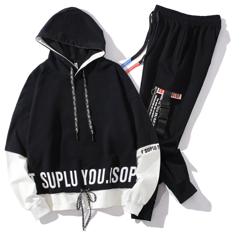 2020 Autumn New Fashion Casual 2pc Tracksuit Men patchwork Sportswear Sets Hoodie+Pants Sweatshirts Sport Wear, Black
2020 Autumn New Fashion Casual 2pc Tracksuit Men patchwork Sportswear Sets Hoodie+Pants Sweatshirts Sport Wear, Black