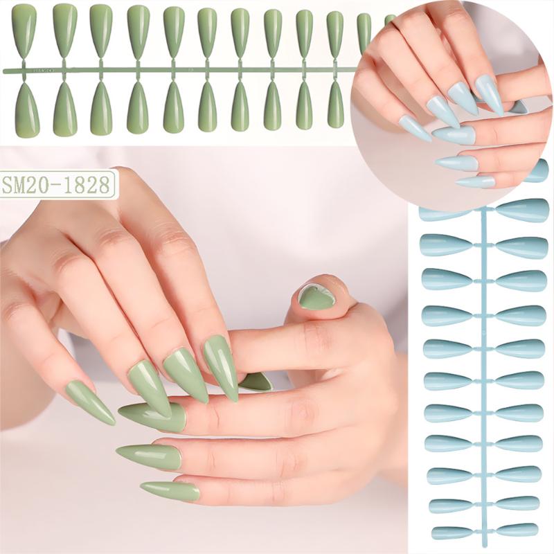 Fashion 24PCS Long Stiletto Artificial Fake Nail Plastic False Nails Tip For Design Lady Finger Nail Art Press On Nails 10 Color
Fashion 24PCS Long Stiletto Artificial Fake Nail Plastic False Nails Tip For Design Lady Finger Nail Art Press On Nails 10 Color