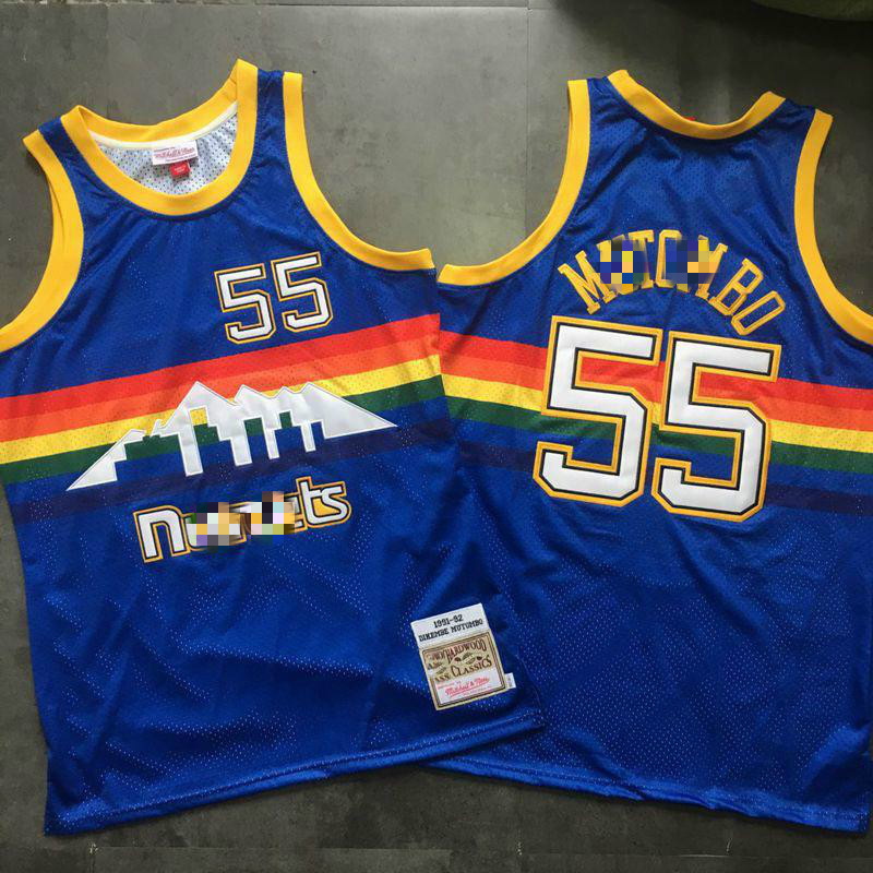 Men Denver Nuggets nba Dikembe Mutombo Mitchell & Ness Blue 1991-92 Hardwoods Classics Swingman Jersey, Black
Men Denver Nuggets nba Dikembe Mutombo Mitchell & Ness Blue 1991-92 Hardwoods Classics Swingman Jersey, Black