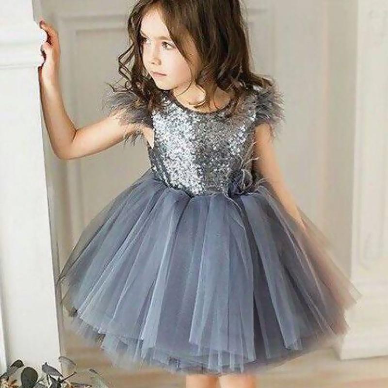 Summer Toddler Kid Baby Girls Princess Dress Little Girls Sequins Tutu Party Prom Wedding Dresses, Gray
Summer Toddler Kid Baby Girls Princess Dress Little Girls Sequins Tutu Party Prom Wedding Dresses, Gray