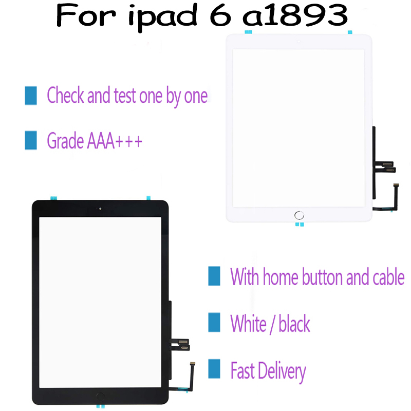 For iPad 9.7 6 6th Gen A1893 A1954 Touch Screen Digitizer Front Panel Outdoor Glass with home button от DHgate WW