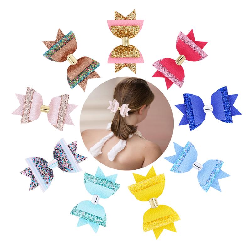 9pcs/set Candy Color Sparkly Girls Hair Bows PU Leather Glitter Double Layer Hair Clips Pretty Ponytail Bows Party Headdress
9pcs/set Candy Color Sparkly Girls Hair Bows PU Leather Glitter Double Layer Hair Clips Pretty Ponytail Bows Party Headdress