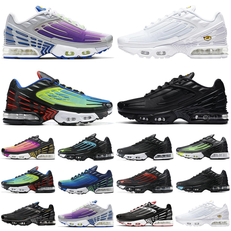top tn plus 3 men women running shoes triple white Black Iridescent Parachute Pack mens womens trainers sports sneakers runners
top tn plus 3 men women running shoes triple white Black Iridescent Parachute Pack mens womens trainers sports sneakers runners